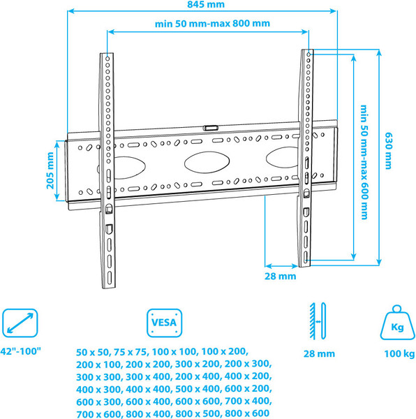 Кронштейн для телевизора VLK Trento-43