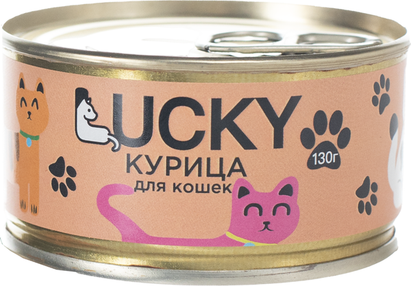 Влажный корм для кошек LUCKY С курицей / TUZ924 - фото