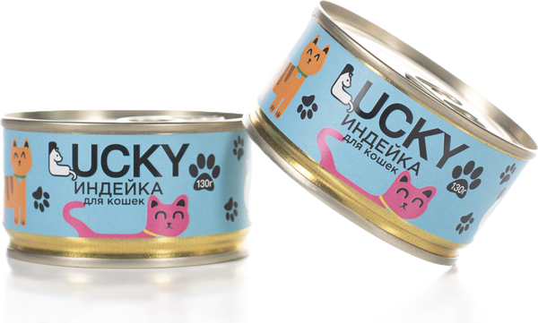 Влажный корм для кошек LUCKY С индейкой / TUZ926