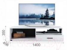 Тумба Империал Йорк 1д1ящ ЛВ (белый жемчуг/белый глянец)