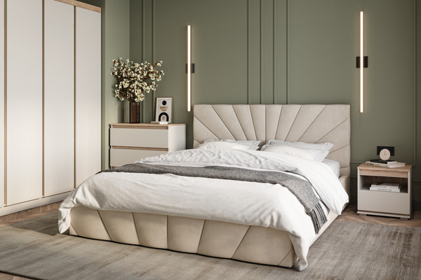 Двуспальная кровать Bravo Мебель Нельсон 140х200 без ПМ стандарт 9 вариант