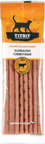 Лакомство для кошек TiTBiT Золотая коллекция. Колбаски Сливочные / 5309 - фото