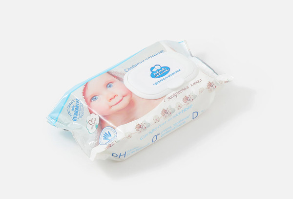 Влажные салфетки детские Папа Мама С экстрактом хлопка