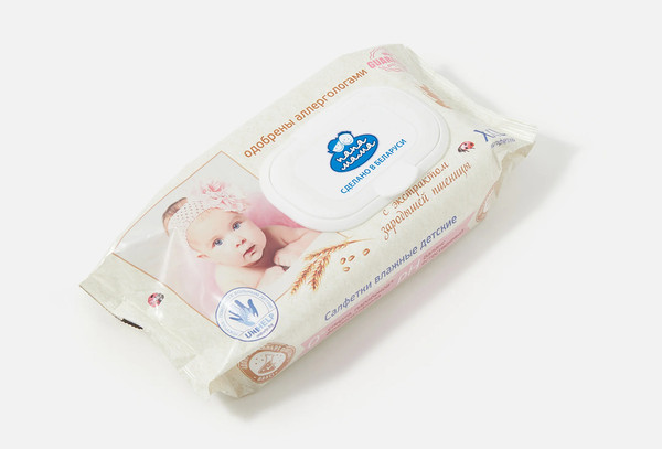 Влажные салфетки детские Папа Мама С экстрактом зародышей пшеницы