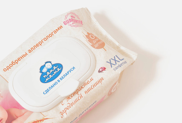 Влажные салфетки детские Папа Мама С экстрактом зародышей пшеницы