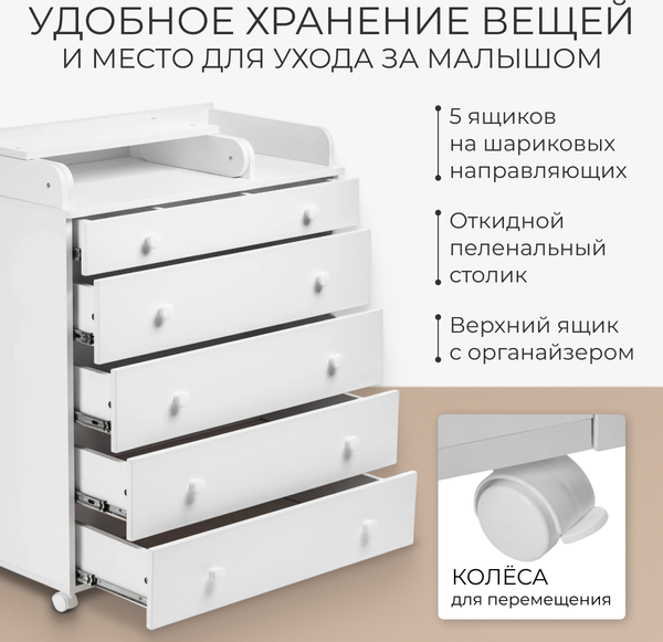 Детская кроватка Labalu Sweet Baby с комодом