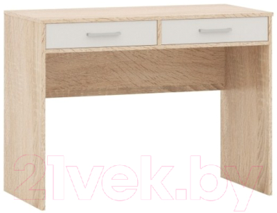 Письменный стол Империал Стелс 100 2ящ (дуб сонома/белый) - фото