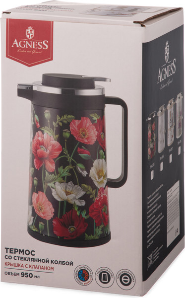 Термос-кувшин Agness Irises 734-208