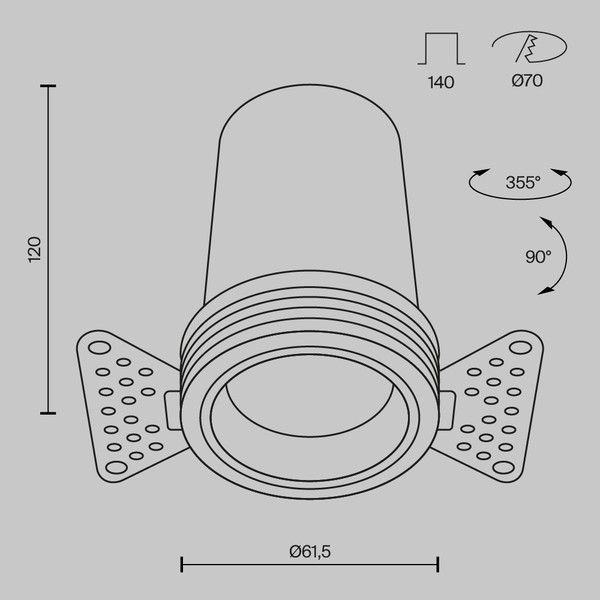Точечный светильник Maytoni DL125-L12-4K-TRS-B