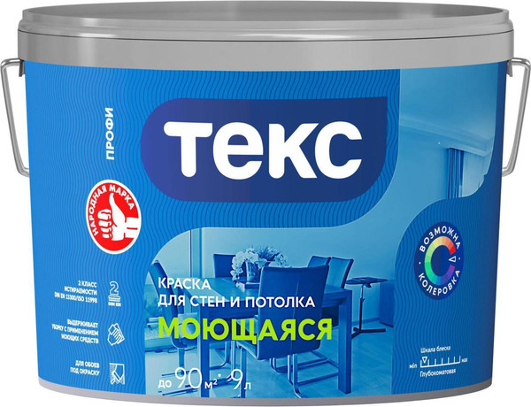 Краска Текс Моющаяся Профи A - фото