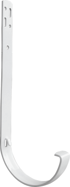 Кронштейн желоба Grand Line Классика Полоса ПВХ 120 металлический RAL 9003 - фото