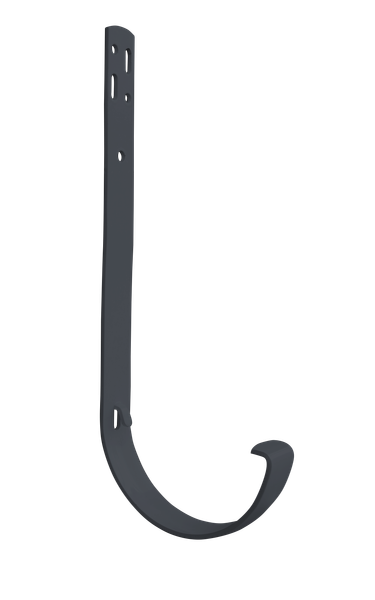 Кронштейн желоба Grand Line Классика Полоса ПВХ 120 металлический RAL 7024 - фото