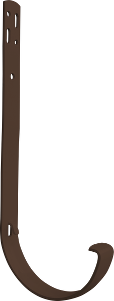 Кронштейн желоба Grand Line Классика Полоса ПВХ 120 металлический RAL 8017 - фото