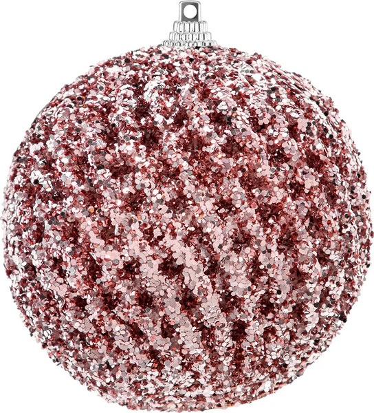 Набор шаров новогодних Elan Gallery Розовый с блестками / 970163