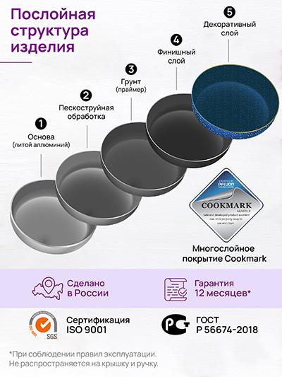 Блинная сковорода Elan Gallery Гармония Вкуса / 121190