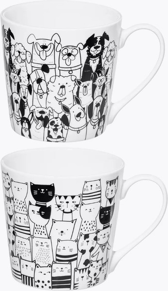 Набор кружек Elan Gallery Коты и собаки / 230276