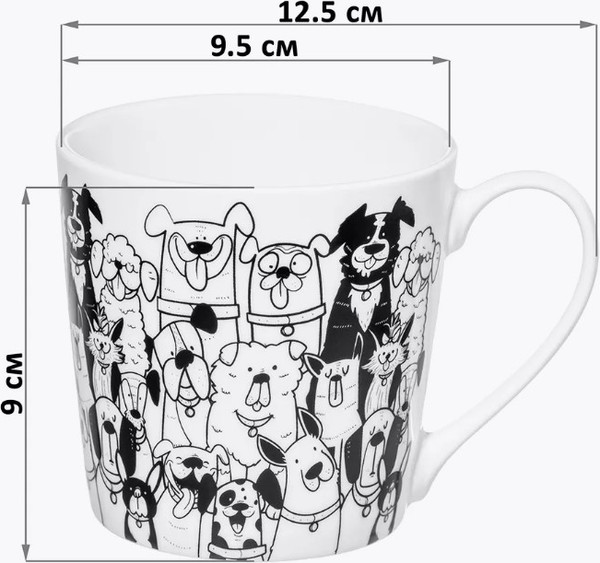 Набор кружек Elan Gallery Коты и собаки / 230276