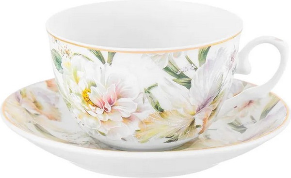 Чашка с блюдцем Elan Gallery Корнелия / 730849