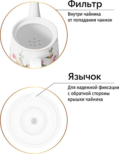 Заварочный чайник Elan Gallery Певчие птички / 730821