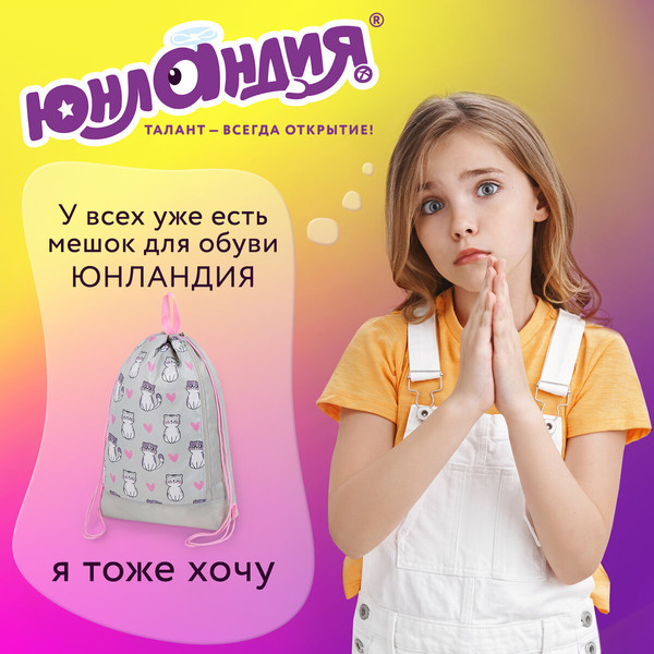 Мешок для обуви Юнландия Kitties / 272407