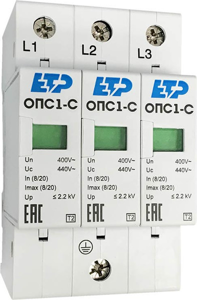 Ограничитель перенапряжения ETP ОПС1-C 3P / 16706 - фото