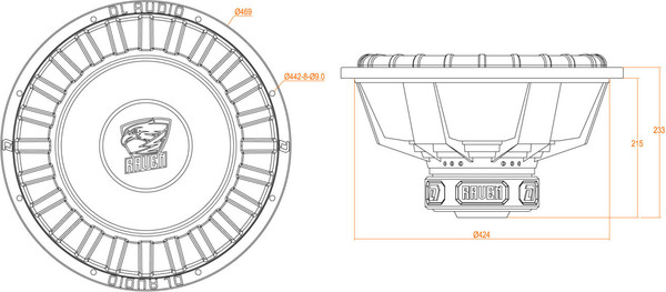Головка сабвуфера DL Audio Raven 18 V.2