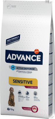 Сухой корм для собак Advance Adult Sensitive с ягненком и рисом - фото
