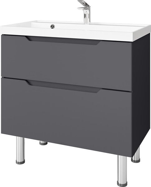 Тумба под умывальник Raval Wector Wct.01.80/P/A/MD+Leg.05.50/H200/Silver/RL+Leg.05.5 - фото