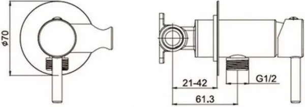Гигиенический душ со смесителем Grocenberg GB001MG