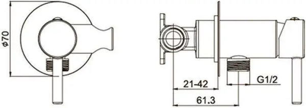 Гигиенический душ со смесителем Grocenberg GB001CR