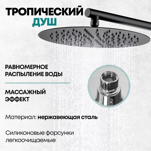 Душевая система со смесителем Grocenberg GB5099BL-1