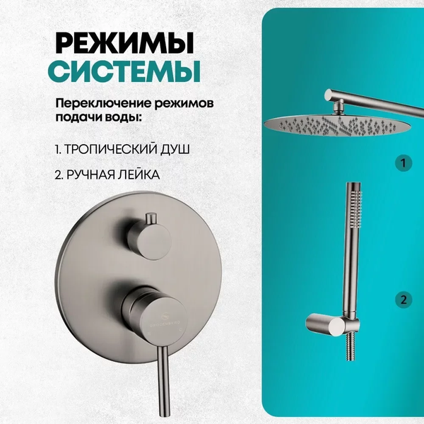 Душевая система со смесителем Grocenberg GB5099BG-3