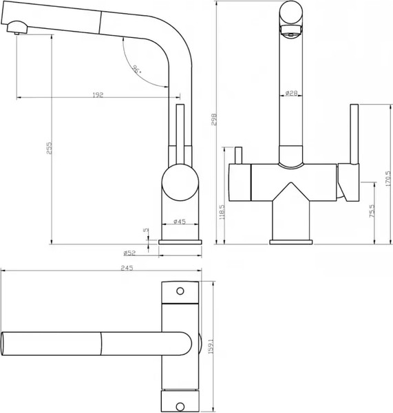 Смеситель Grocenberg GB4097CR