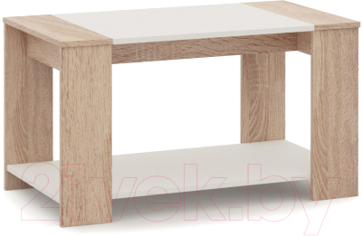 Журнальный столик Империал Аврора (дуб сонома/белый) - фото