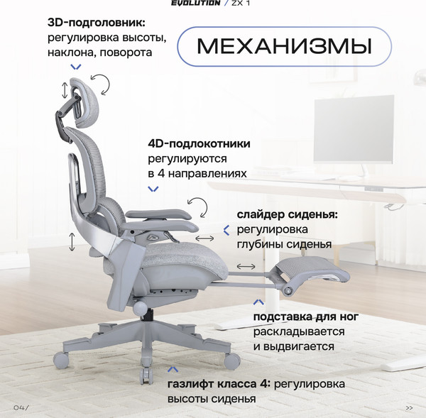 Кресло геймерское Evolution ZX 1