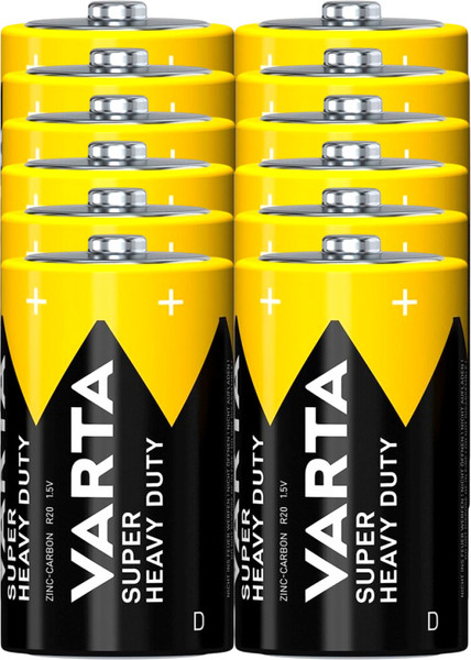 Комплект батареек Varta Superlife Heavy Duty D/R20 SP2 / 2020101302 - фото