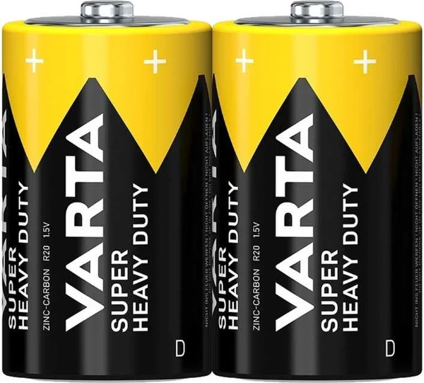 Комплект батареек Varta Superlife Heavy Duty D/R20 SP2 / 2020101302