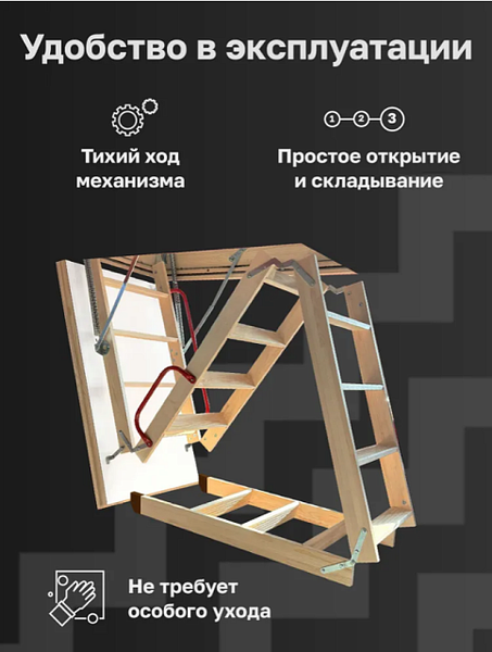 Чердачная лестница Docke Premium Termo Long 70х120х363 / ZASA-1099