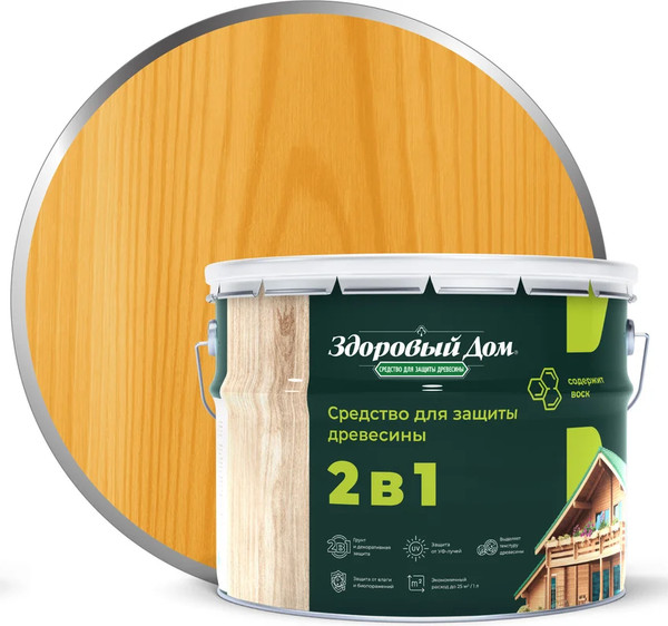 Защитно-декоративный состав Здоровый дом 2в1 Орегон