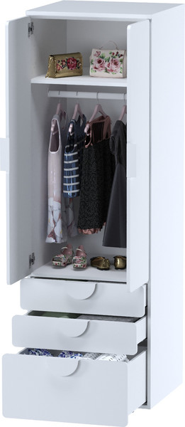 Шкаф Mebelain Пикси 180 Три выдвижных ящика и полка