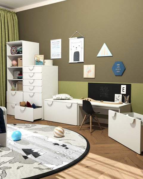 Стеллаж Mebelain Пикси Два выдвижных ящика