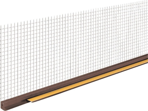 Профиль примыкающий оконный Profigips Коричневый с сеткой 6мм 2.4м - фото