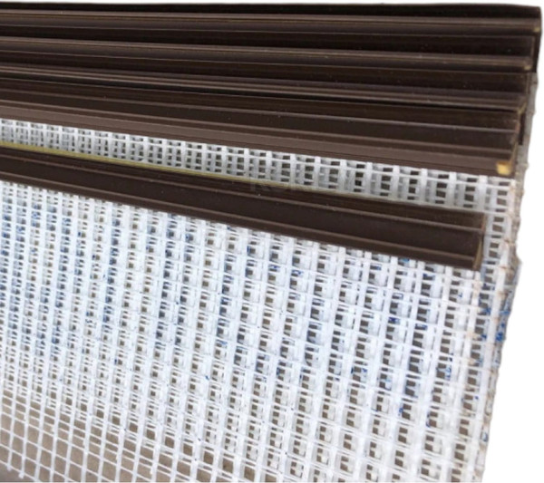 Профиль примыкающий оконный Profigips Коричневый с сеткой 6мм 2.4м