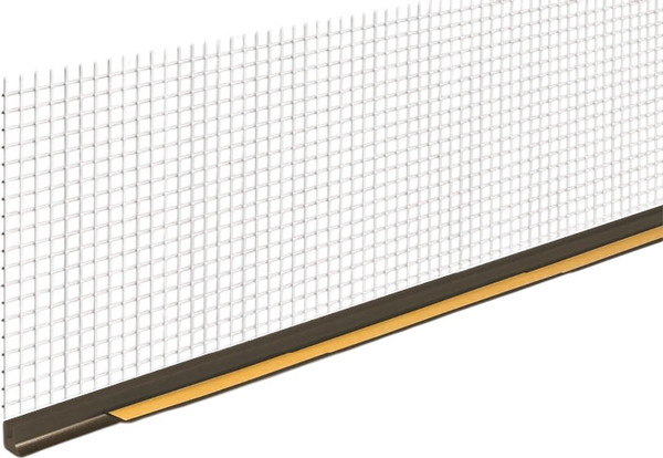 Профиль примыкающий оконный Profigips Черный с сеткой 6мм 2.4м - фото