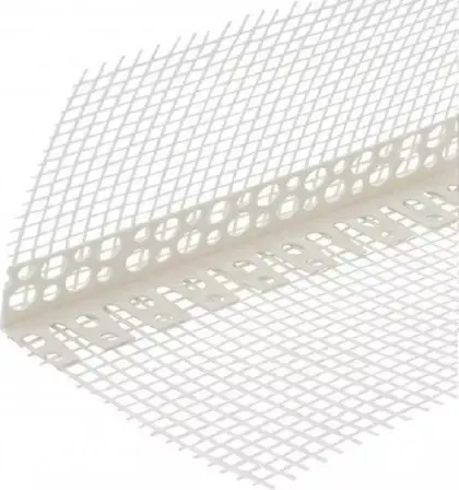 Уголок штукатурный Profigips ПВХ арочный с армирующей сеткой 100x150x3000мм - фото