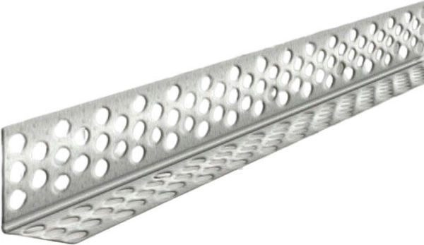 Уголок штукатурный Profigips Перфорированный алюминиевый с тиснением 30х30x2500мм 0.4мм - фото