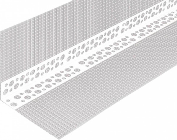 Уголок штукатурный Profigips Перфорированный ПВХ с сеткой 70x70x2000мм - фото