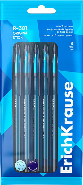 Набор гелевых ручек Erich Krause R-301 Gel Stick Original / 63138 - фото