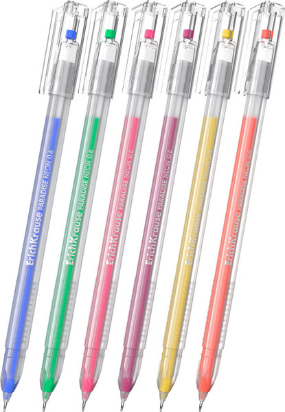 Набор гелевых ручек Erich Krause Paradise Stick Neon / 61309 - фото
