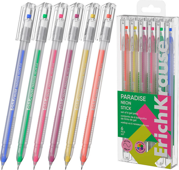 Набор гелевых ручек Erich Krause Paradise Stick Neon / 61309